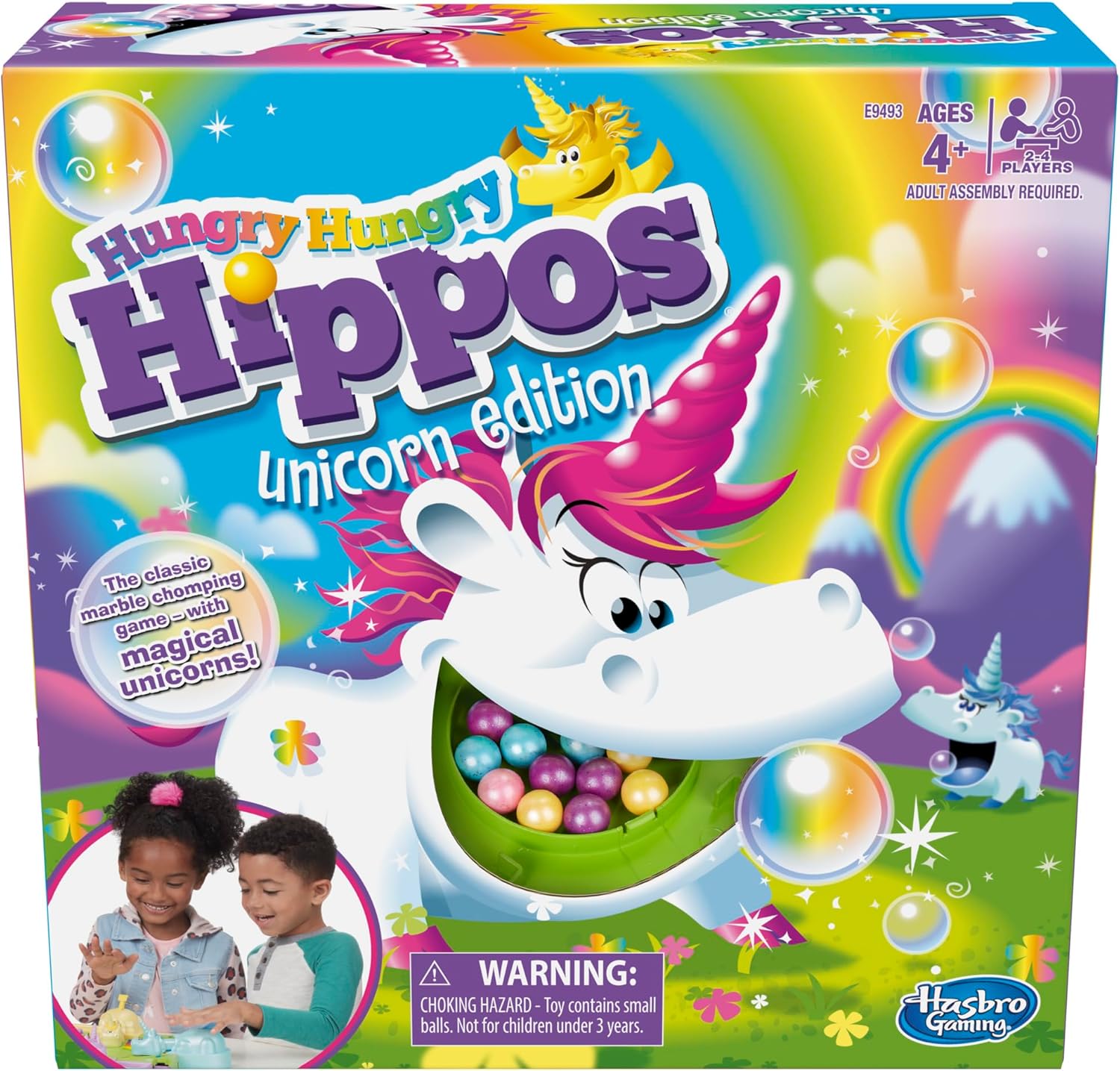 Hasbro Hungry Hippos Unicorn Edition Board Game
