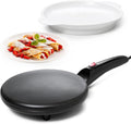 Moss & Stone 8 Inch Electric Crepe Maker - Nonstick & Portable