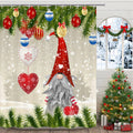 Let it Snow Holiday Gnome Shower Curtain Set 72x72