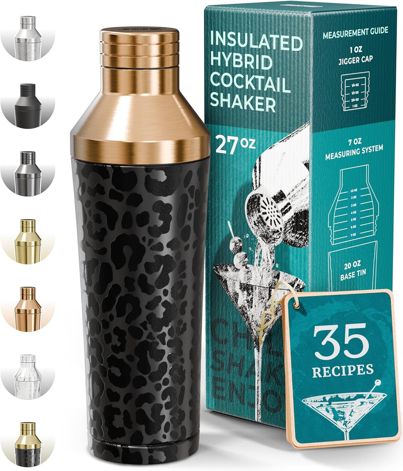 Insulated Cocktail Shaker Set for Home Bar Bartending Fun