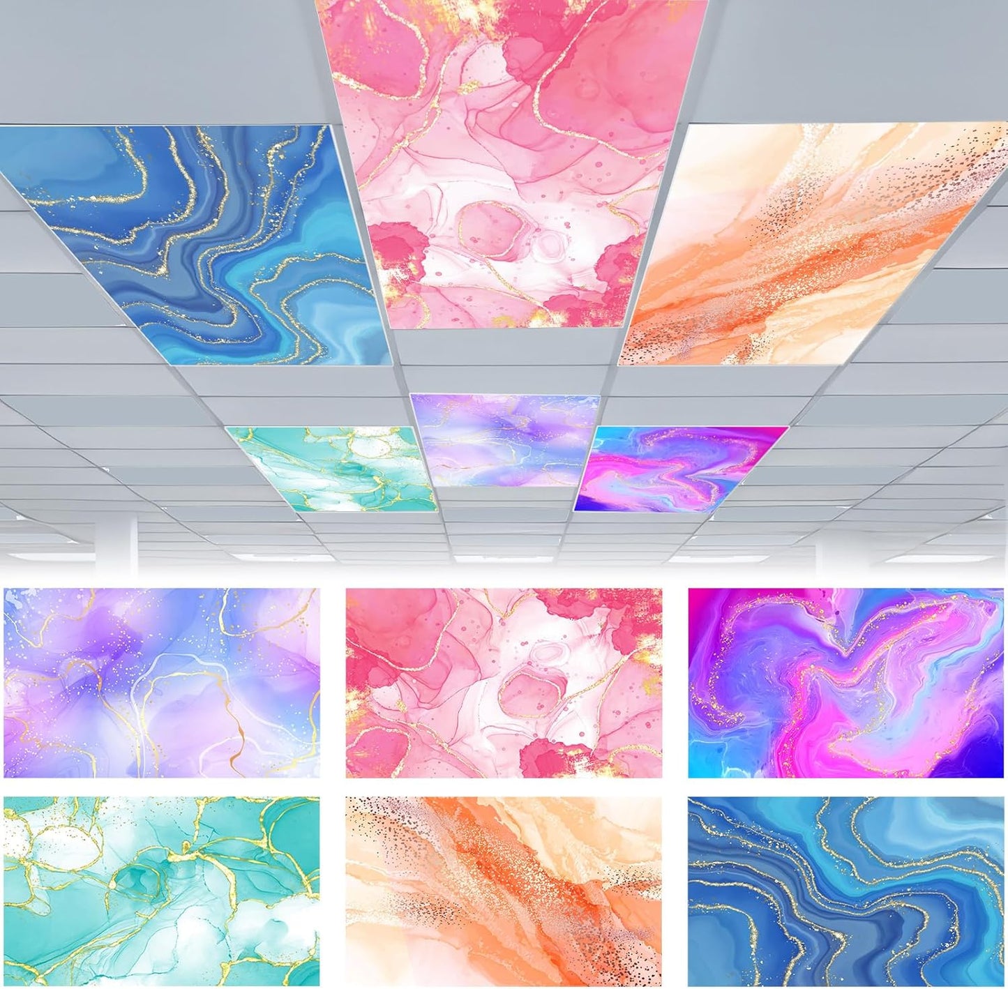 VIHOSE Fluorescent Light Covers for Classroom and Office Use