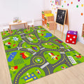 Non-Slip Town City Road Map Playmat for Boys - 6ft 7in x 4ft11