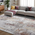 Toneed Abstract Area Rug 5x8 ft - Soft Washable Low Pile Rug