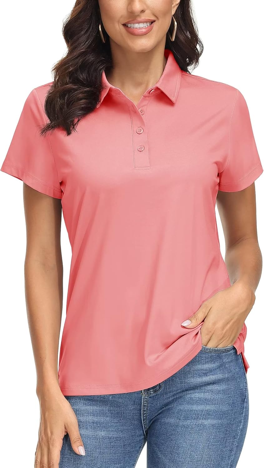 MAGCOMSEN Women's Polo Shirts with UPF 50+ Sun Protection
