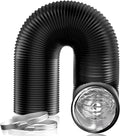 16FT Flexible Black Air Duct - Grow Tent HVAC