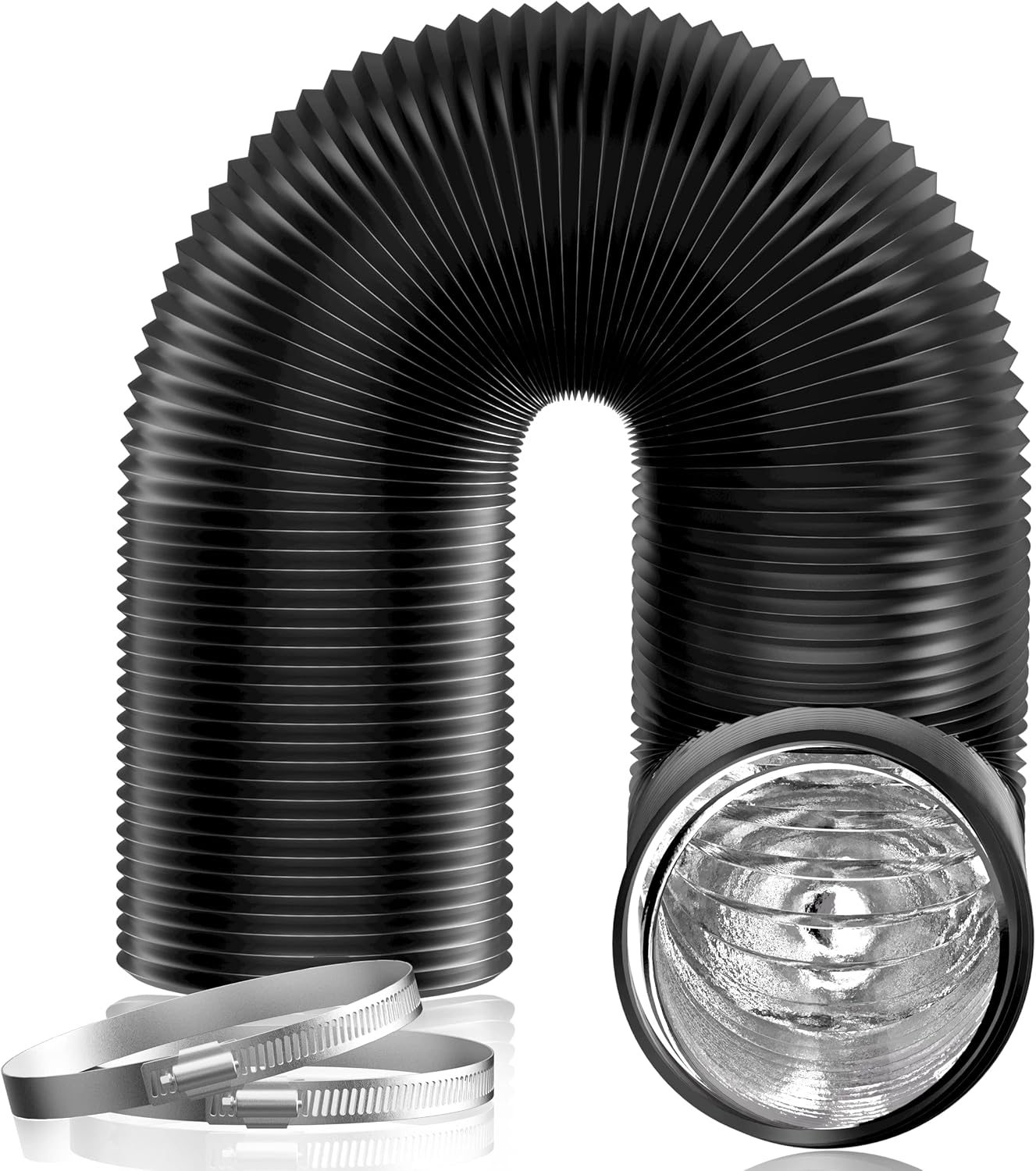 16ft Long Heavy-Duty Air Ducting for Ventilation - Includes Clamps!