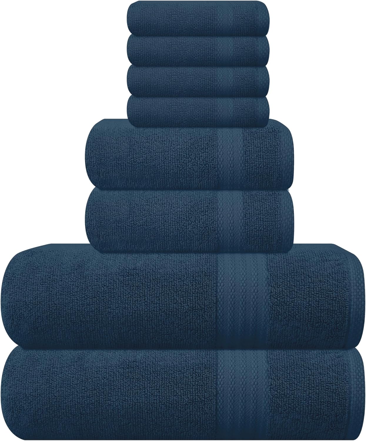 GLAMBURG Ultra Soft 8-Piece Towel Set for Everyday Use