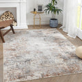 jinchan Area Rug 4x6 Washable Modern Abstract Rug - Thin, Non-Slip Mat