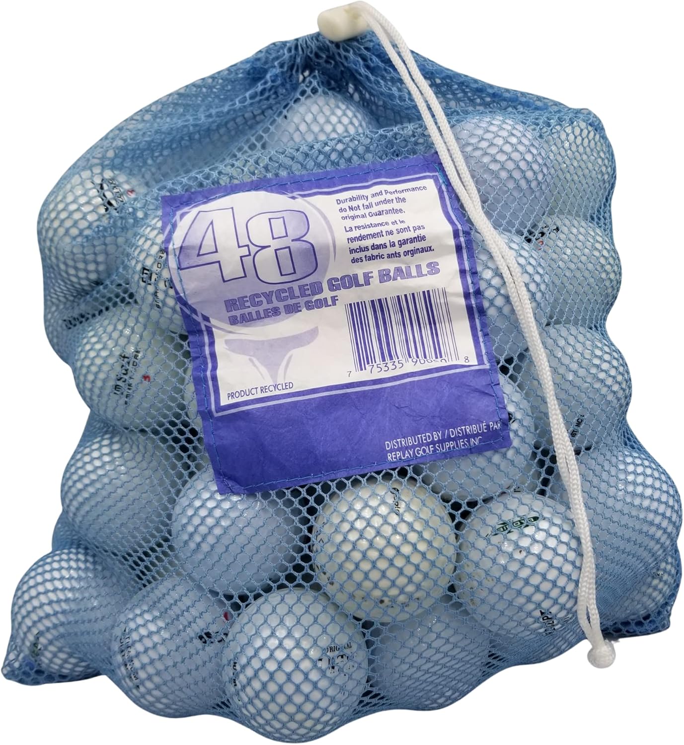 Premium Recycled Golf Balls in Mesh Bag