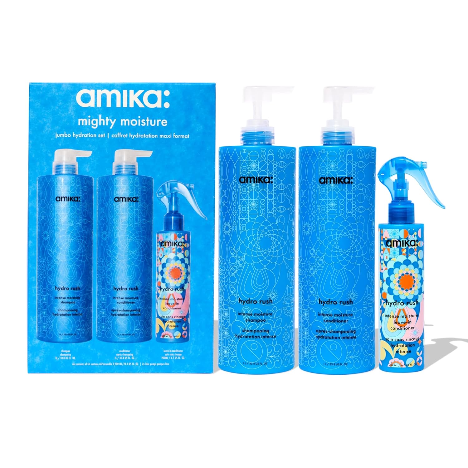 amika Mighty Moisture Jumbo Hydration Set for Deep Hydration