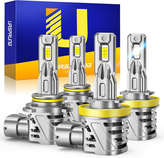 Ursprung H11 9005 LED Bulbs Combo for Superior Visibility