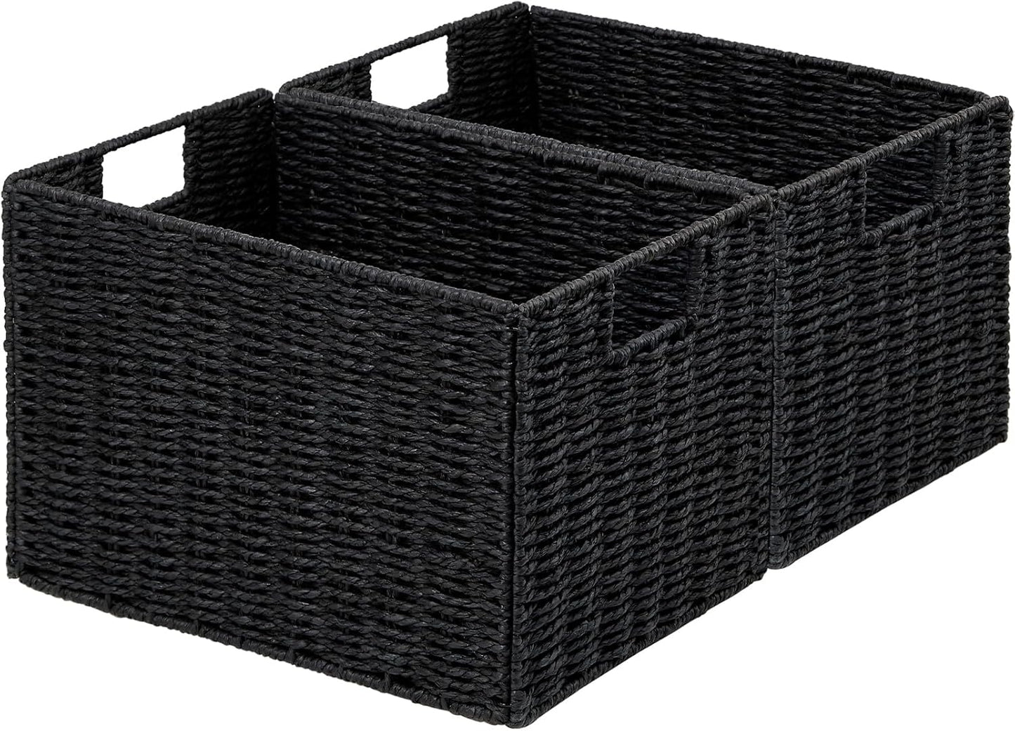 Vagusicc Wicker Storage Basket Set of 2 for Organizing Needs