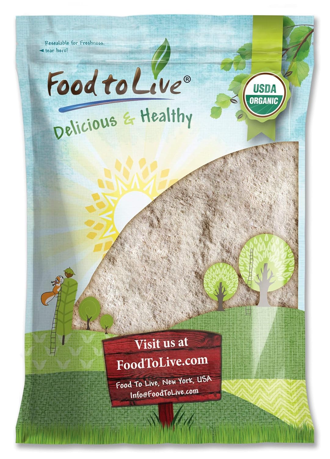 Organic Barley Flour - Non-GMO, Stone Ground, Rich in Fiber