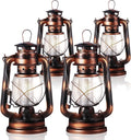 Hortsun 12-Pack 8 in Vintage LED Hurricane Lanterns - Safe Battery