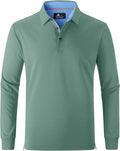SWISSWELL Long Sleeve Polo Shirts for Men - Casual Performance Fit