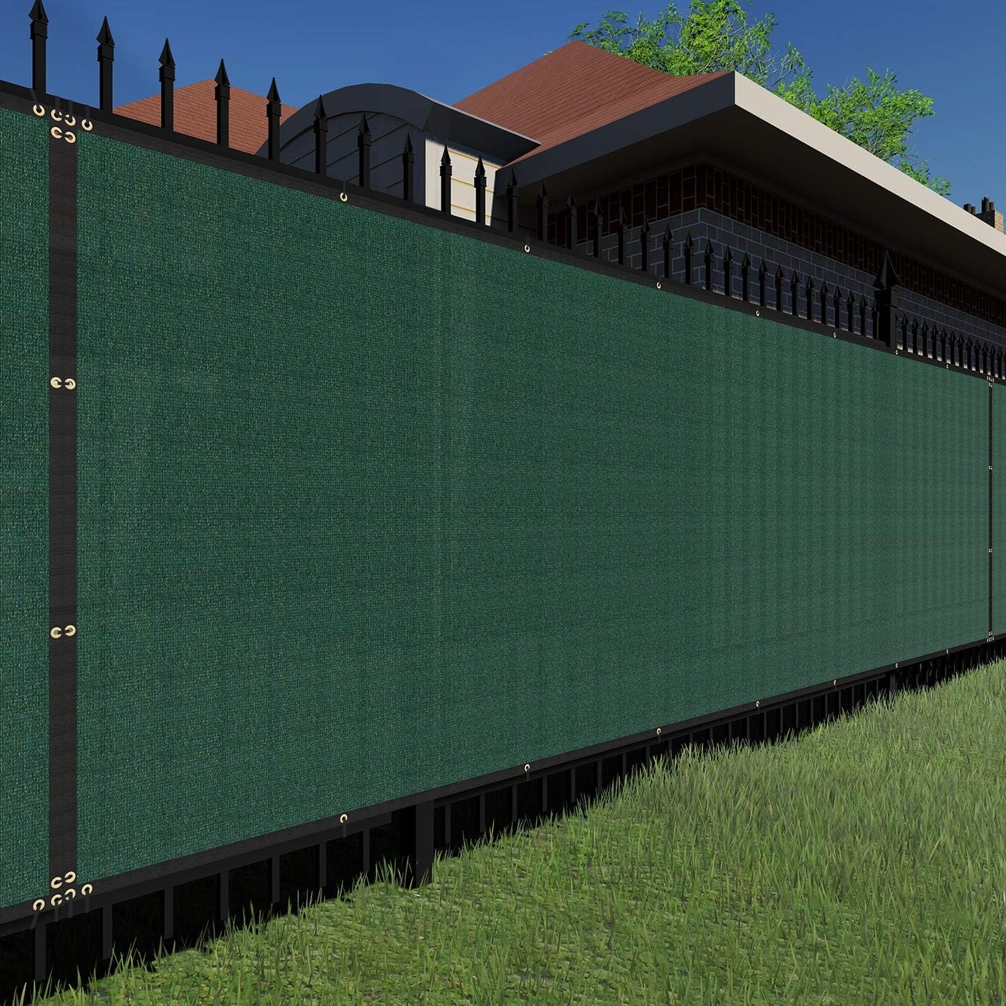 Green 4x100' Privacy Fence Screen - Heavy Duty Windscreen