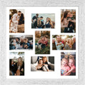 17x17 Picture Frame Display Collage for 4X6 Photos in White