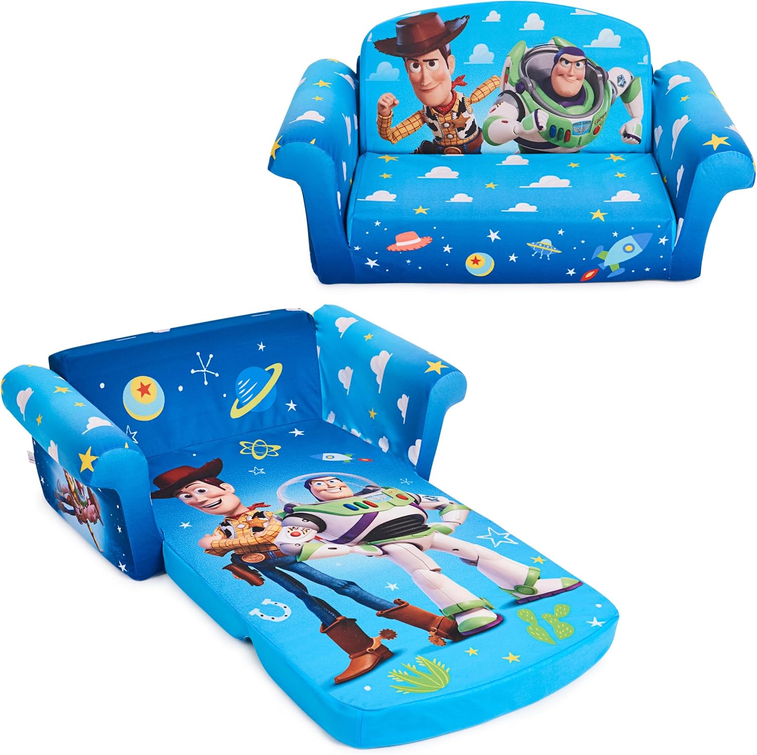 Children's 2-in-1 Flip Open Foam Compressed Sofa for Kids