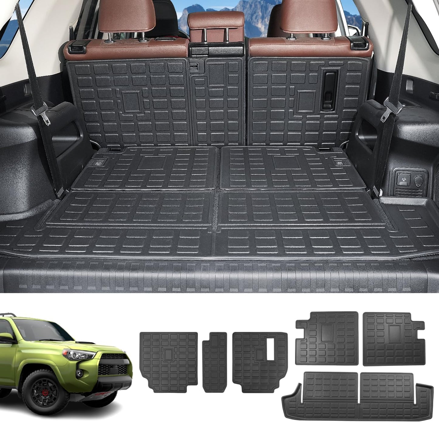 powoq Backrest Mat for 2010-2024 Toyota 4Runner Cargo Mat