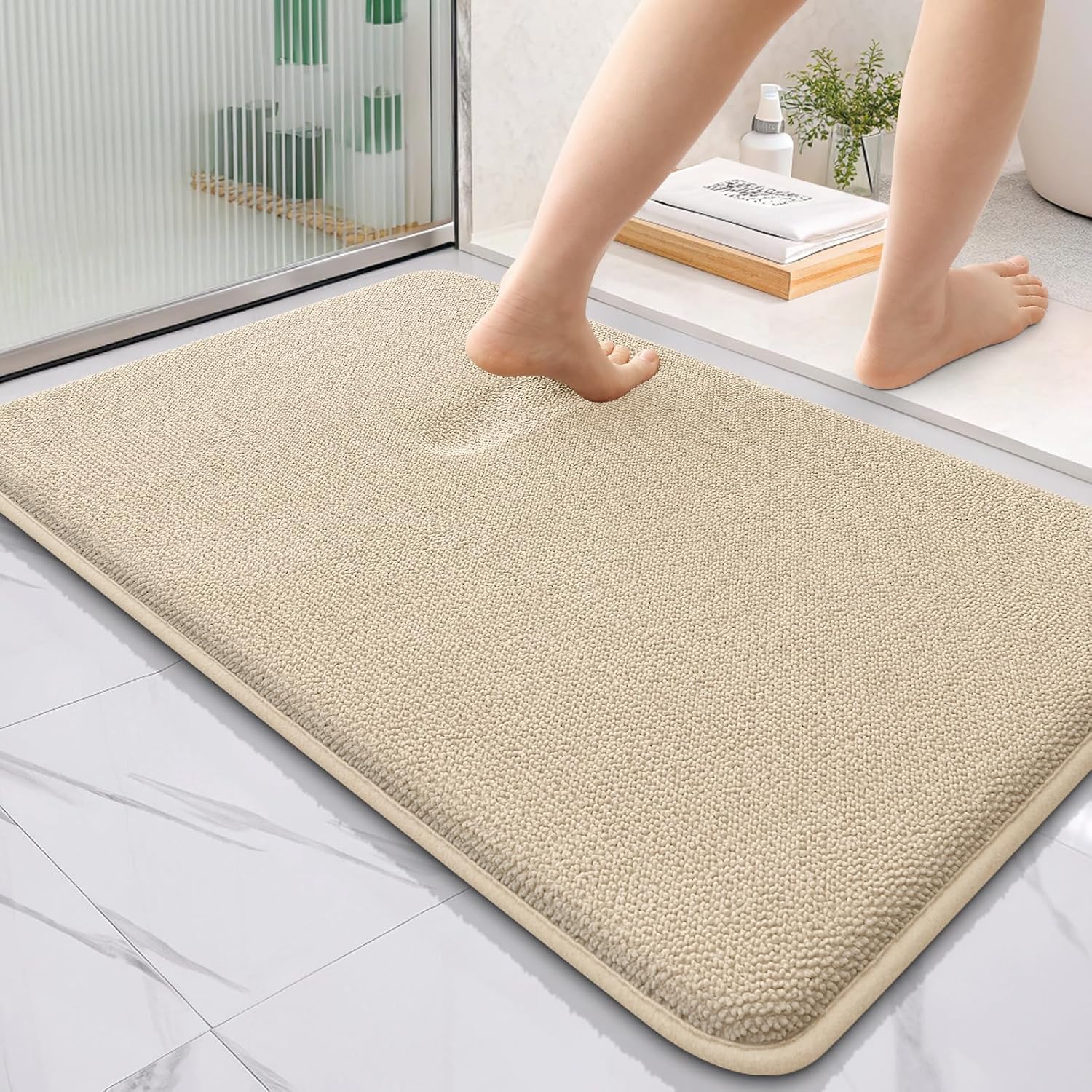 OLANLY Thick Memory Foam Bath Mat Rug for Luxurious Comfort