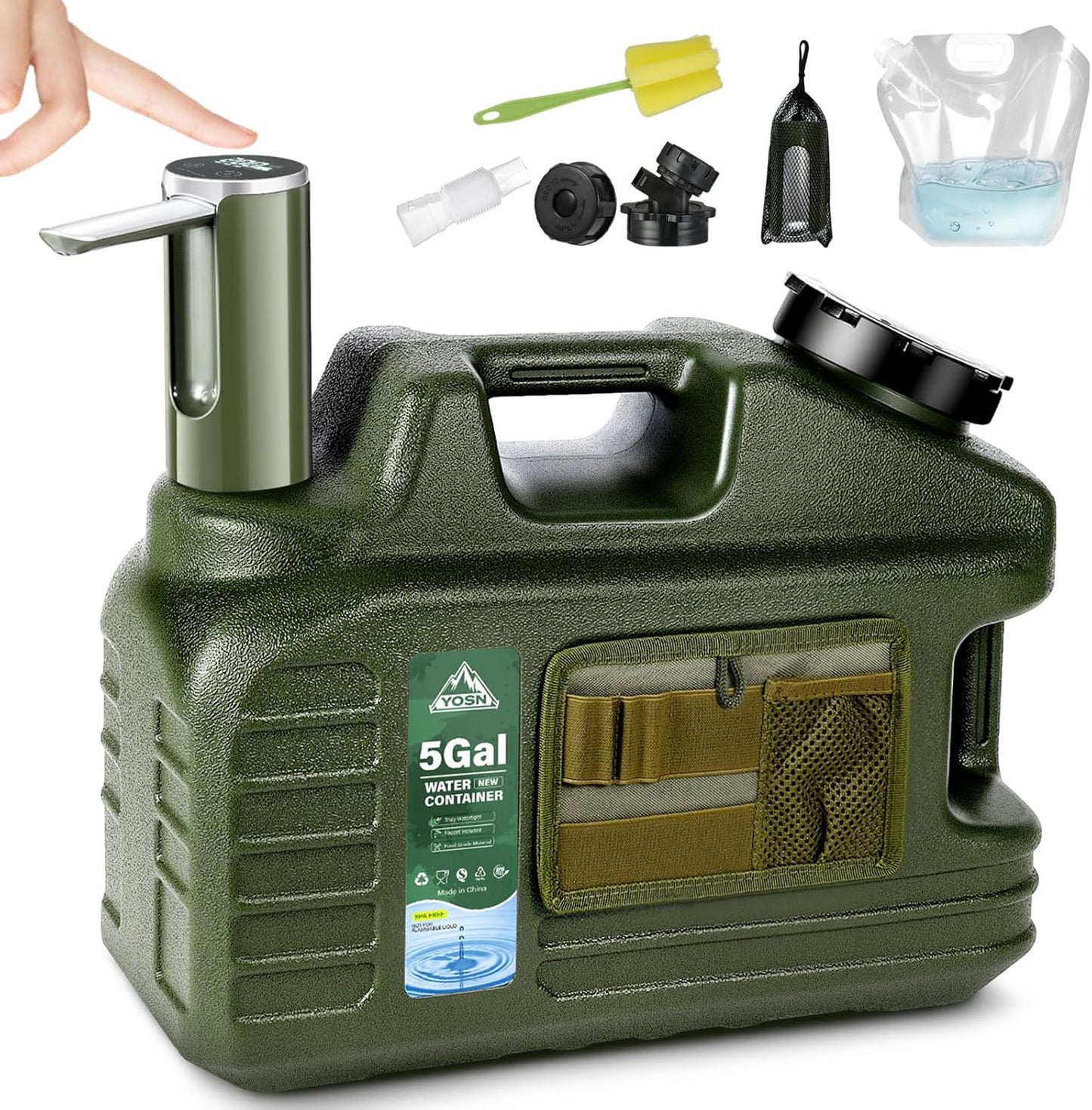 5 Gallon Water Jug with Pump for Camping and Emergency Use