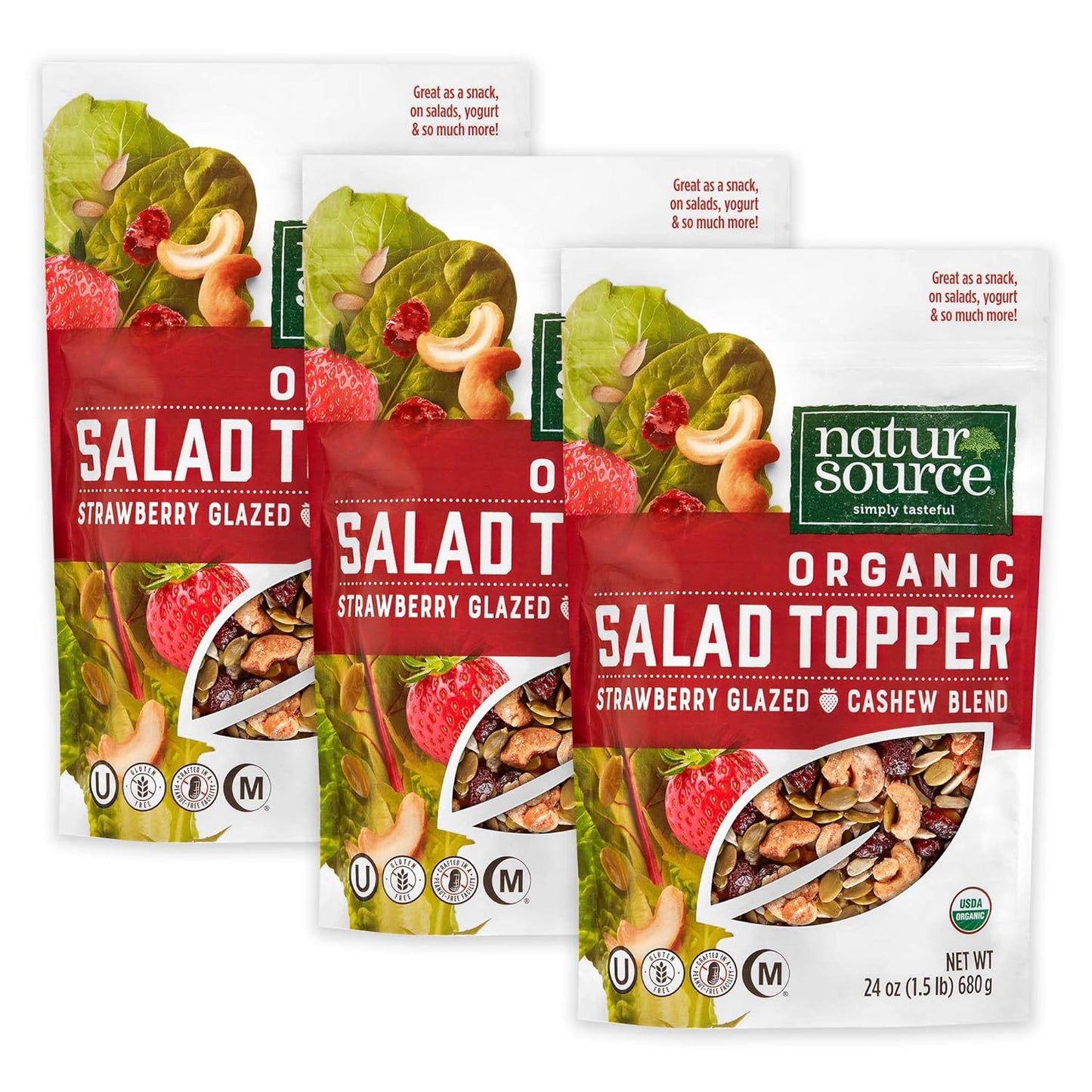 Organic Salad Topper with Strawberry Glazed Cashews - 24 Oz