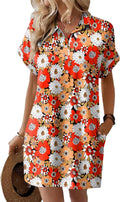 Womens Summer Shirt Dress with Pockets - Flowy Casual Sundress