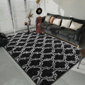 LOCHAS Luxury Shag Area Rug 8 x10 ft Geometric Plush Fluffy Rug