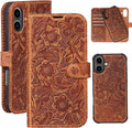 Leather Case Compatible with iPhone 16 Plus 6.7 in - 2in1 Magnetic