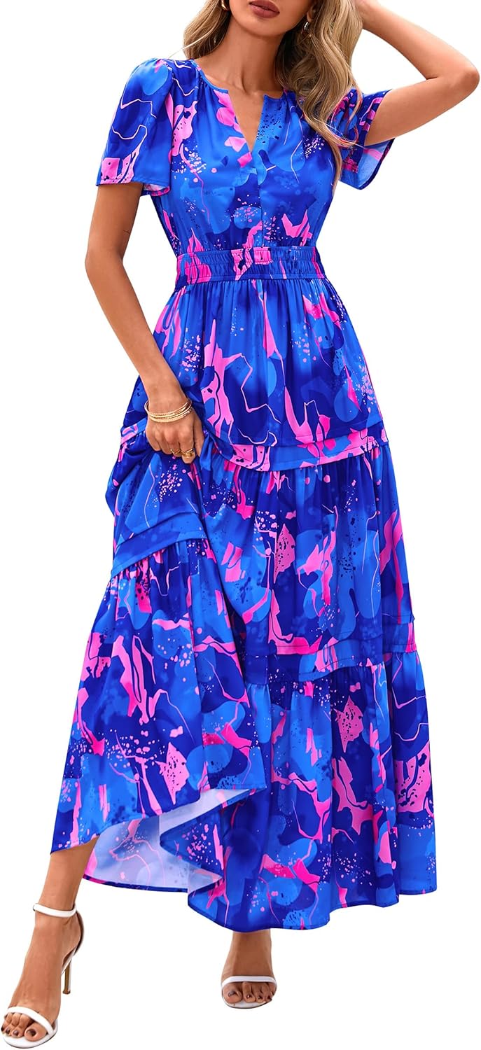 PRETTYGARDEN Women's Boho Maxi Dresses for Summer Fun