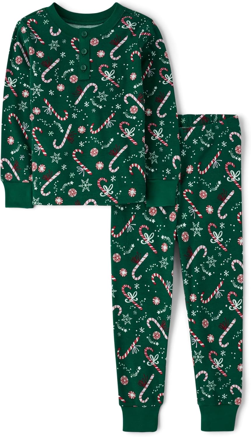 Gymboree Kids' Holiday Gymmies Cotton Henley Top and Pants Set