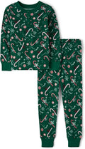 Kids 100% Cotton Henley Long Sleeve Top and Pants - Holiday Pajama Set
