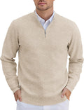 COOFANDY Mens Quarter Zip Pullover Slim Fit Lightweight Knit Men's