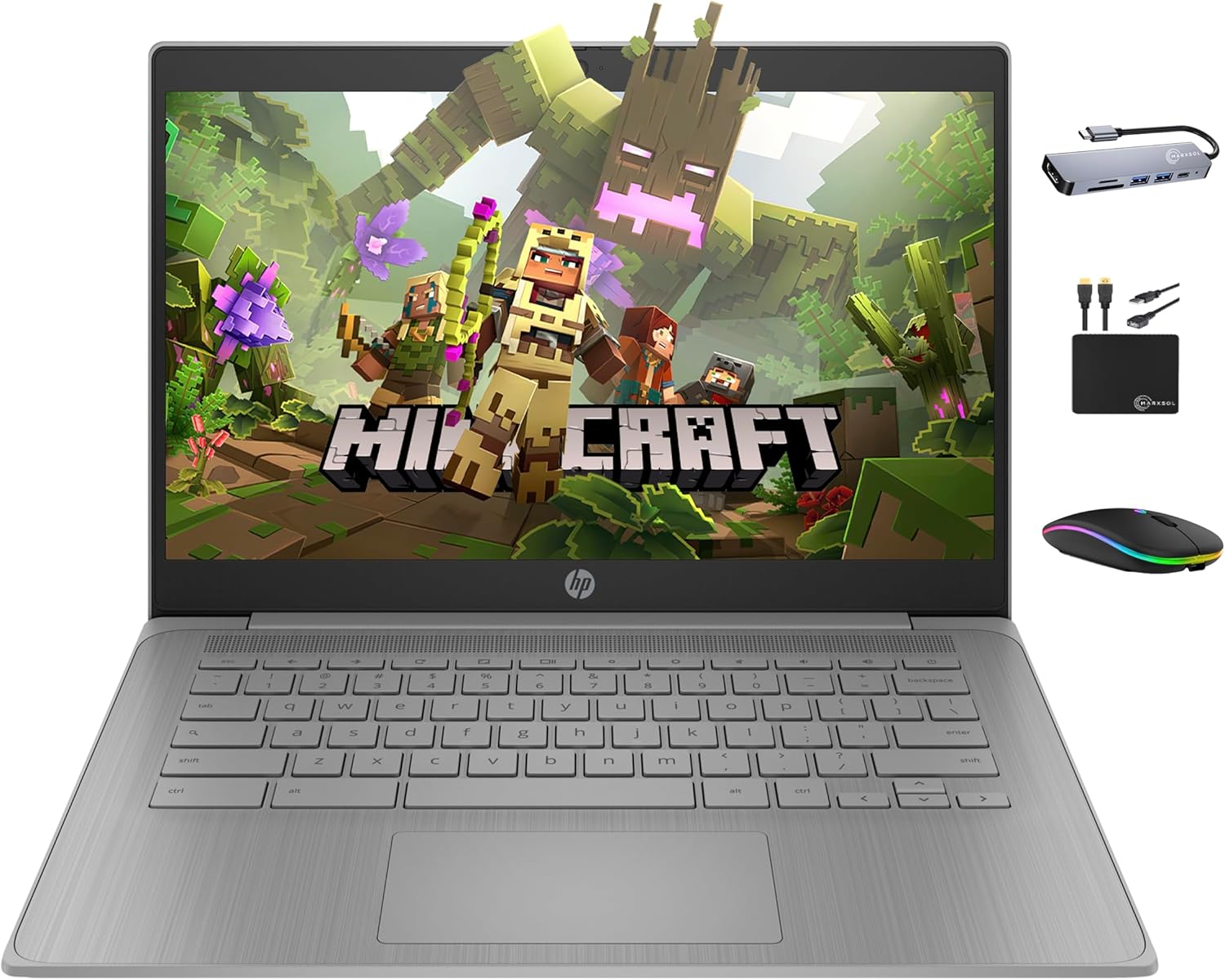 HP Chromebook 14 HD Laptop for Students with Quad-Core Power