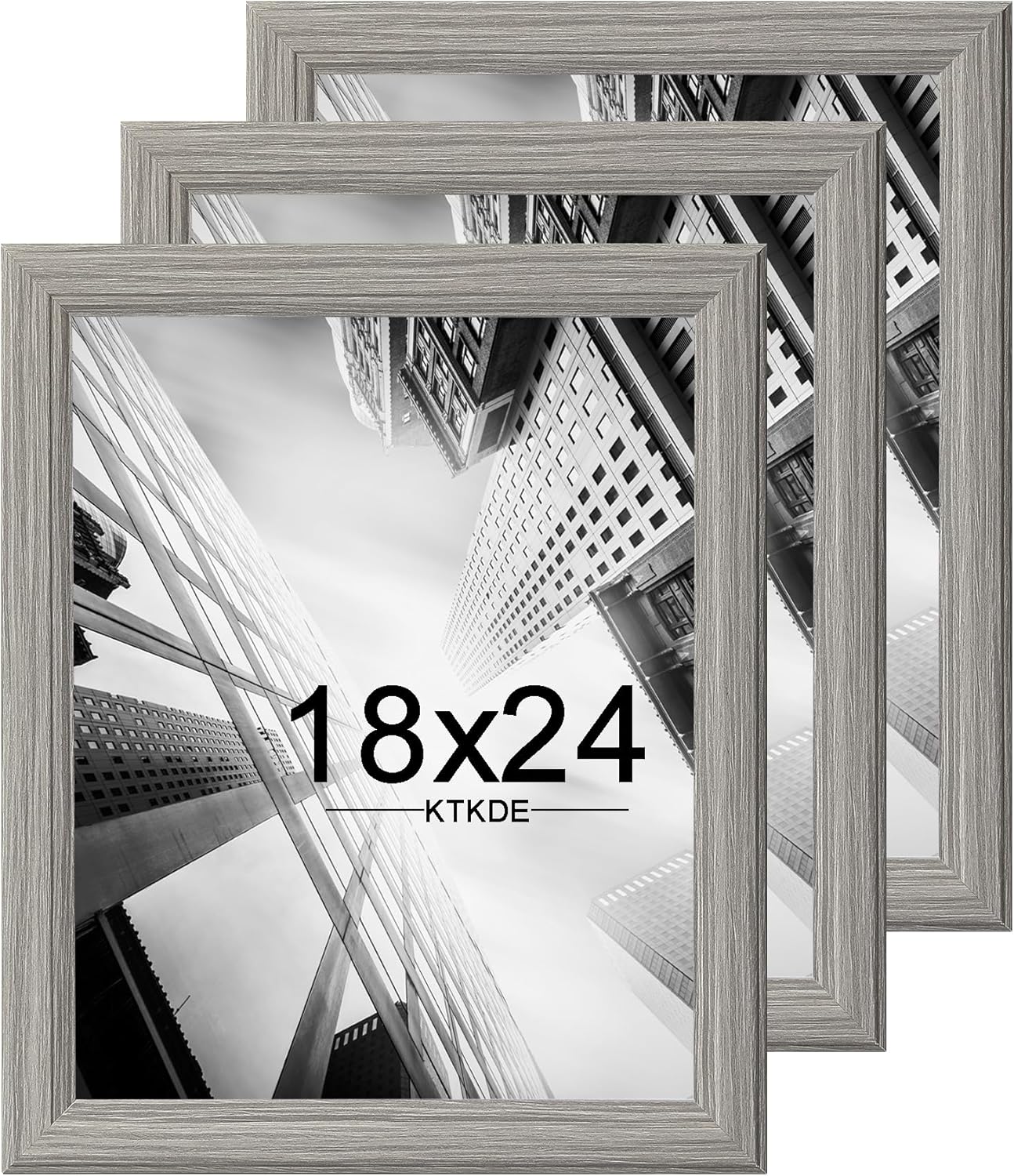 KTKDE Studio Gallery 18x24 Poster Frame Set of 3 in Grey