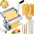 Hushee Pasta Maker Set: 8 Pcs Stainless Steel for Homemade Pasta
