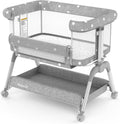 Bassinet Bedside Sleeper Baby Crib - Adjustable Height Co-Sleeper