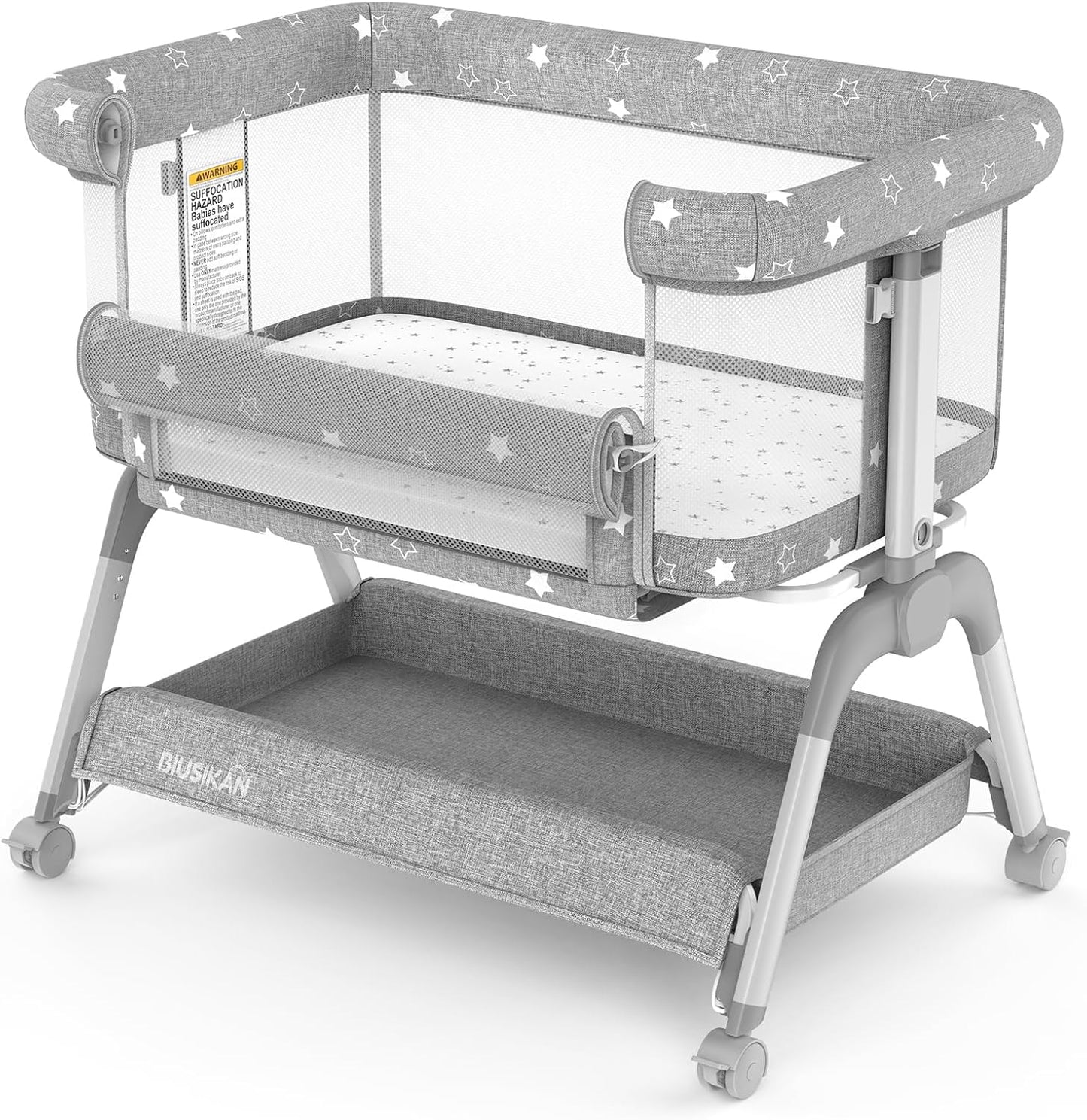 Bassinet Bedside Sleeper with Adjustable Height for Newborns