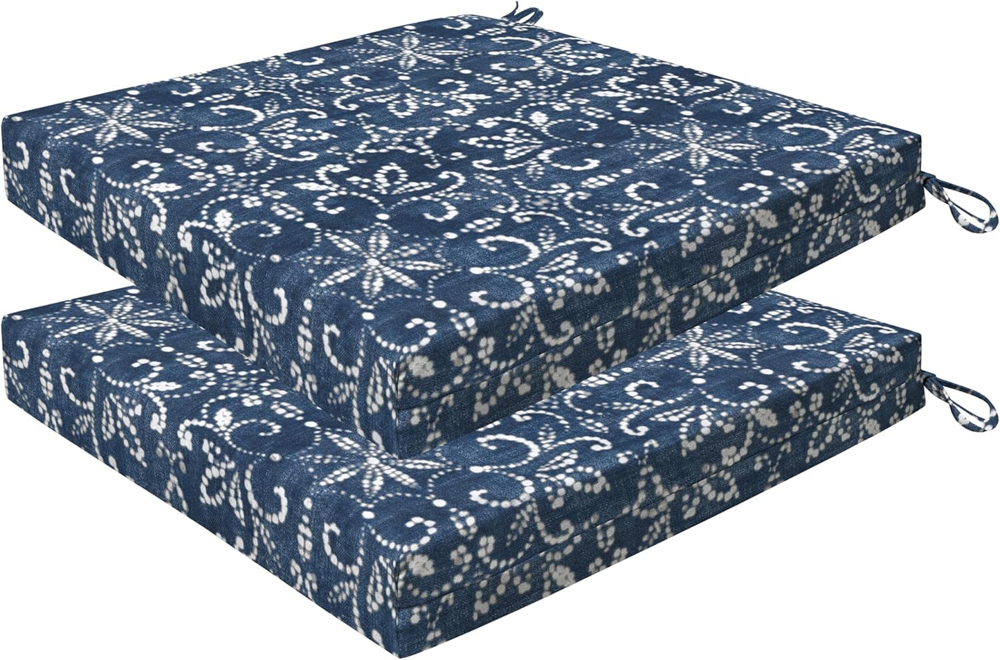 Honeycomb Outdoor Essentials Set of 2 Square Seat Pads for Comfort