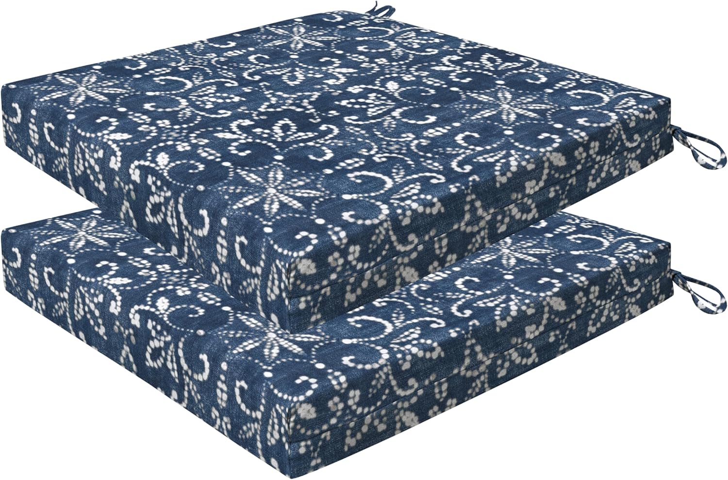 Honeycomb Outdoor Essentials Set of 2 Square Seat Pads for Comfort