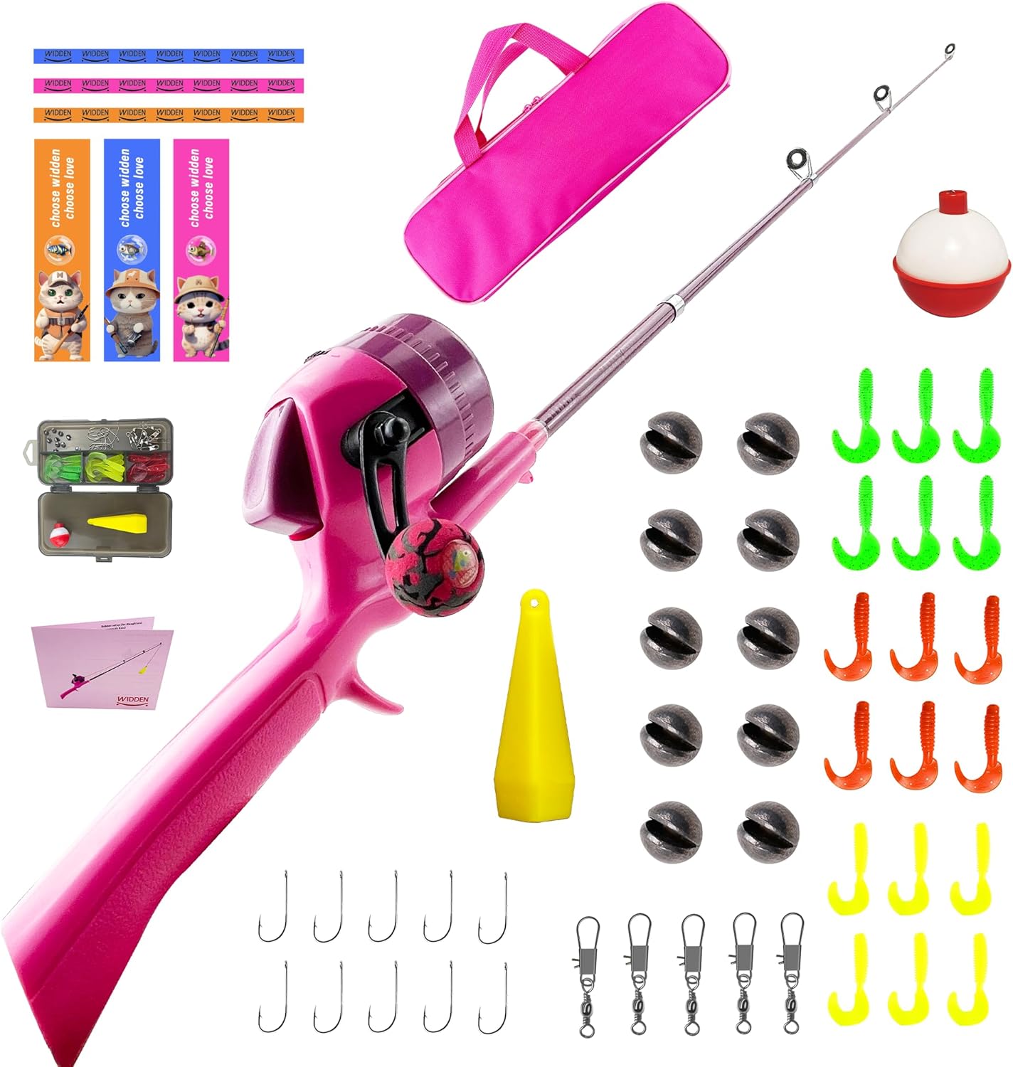 WIDDEN Kids Telescopic Fishing Rod Set - Fun for 4+!