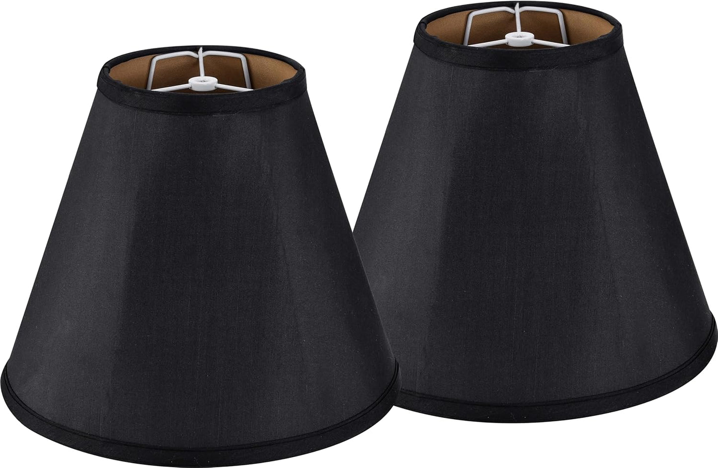 Modern Black Bell Lamp Shades Set of 2 for Table and Bedside