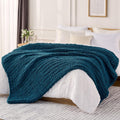 L'AGRATY Chunky Knit Throw: Handmade Chenille Blanket for Comfort