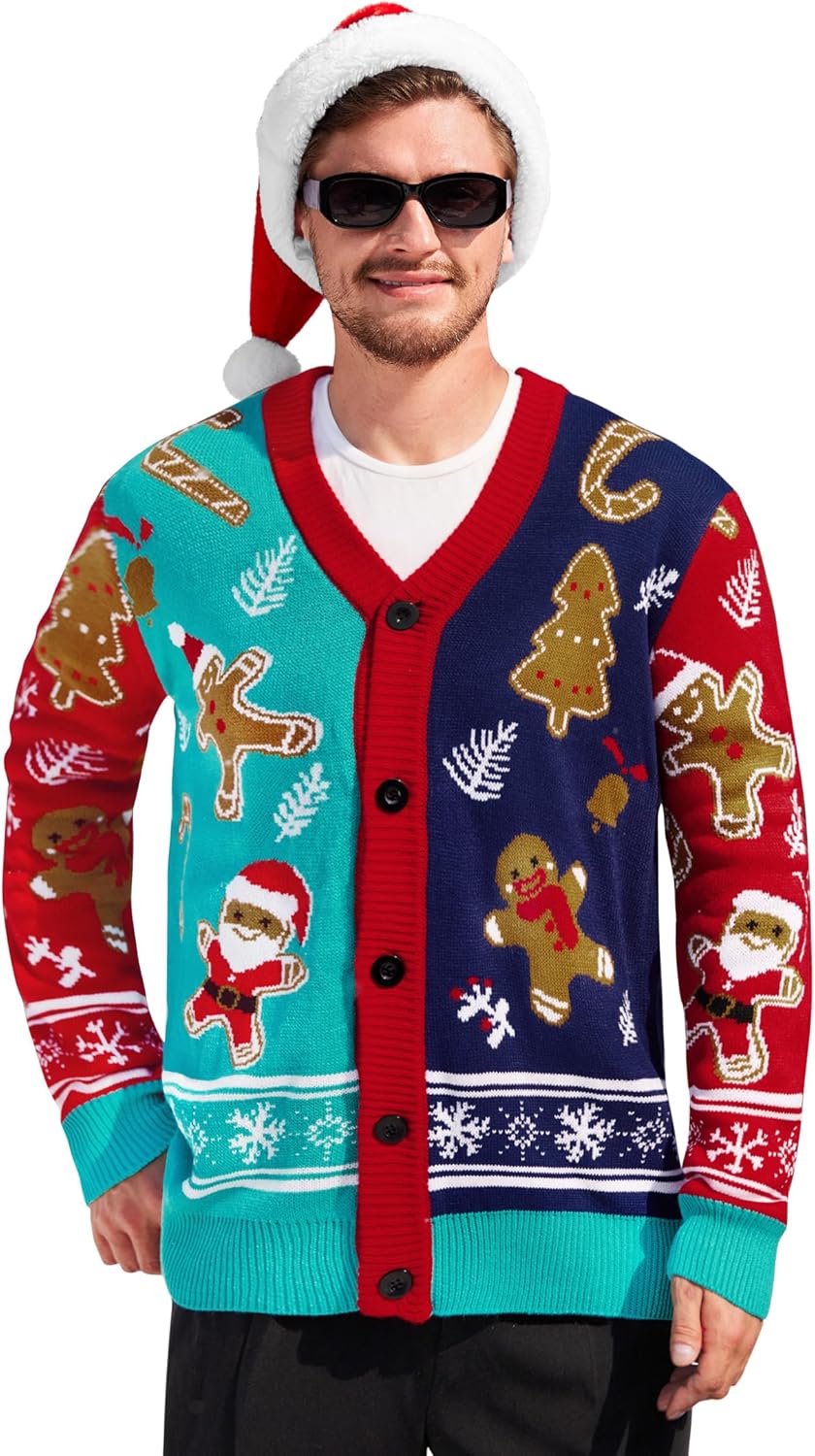 Arvilhill Men's Christmas Cardigan for Festive Cheer and Style