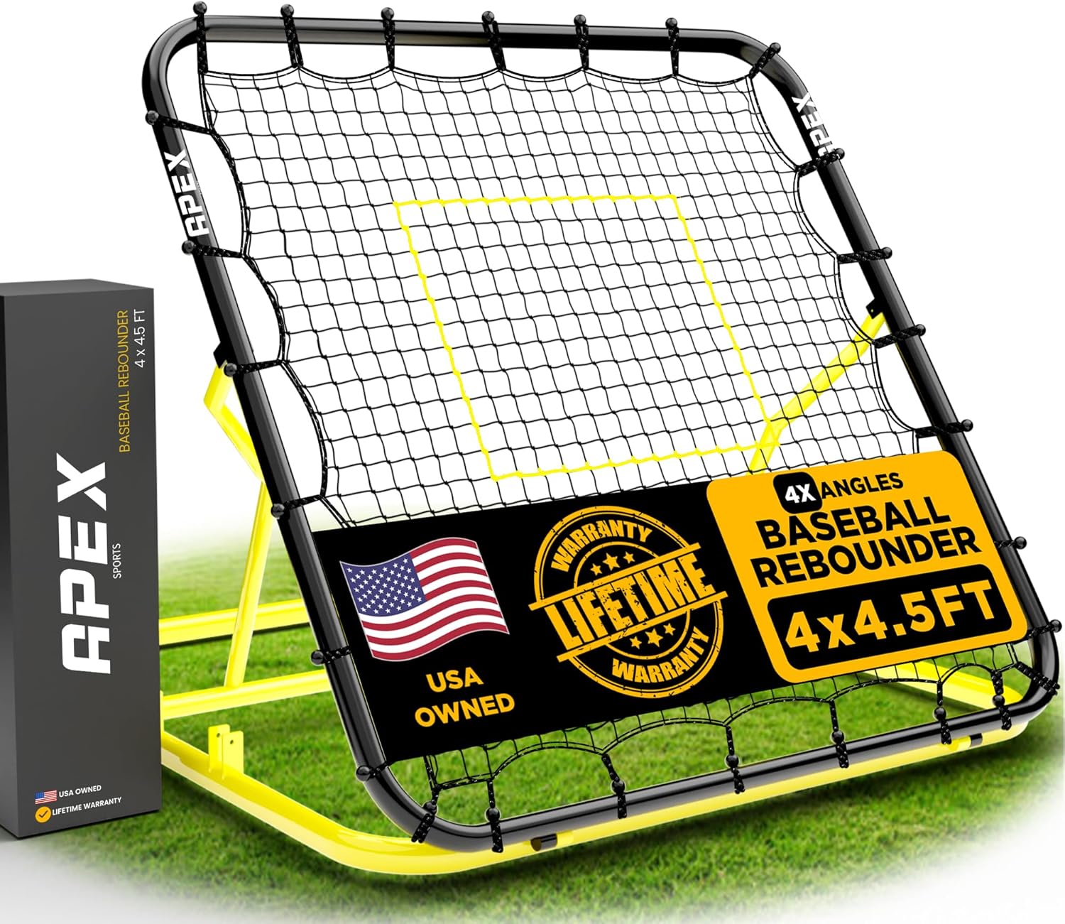 4x4.5 Ft Baseball Rebounder for Multi-Sport Training Needs