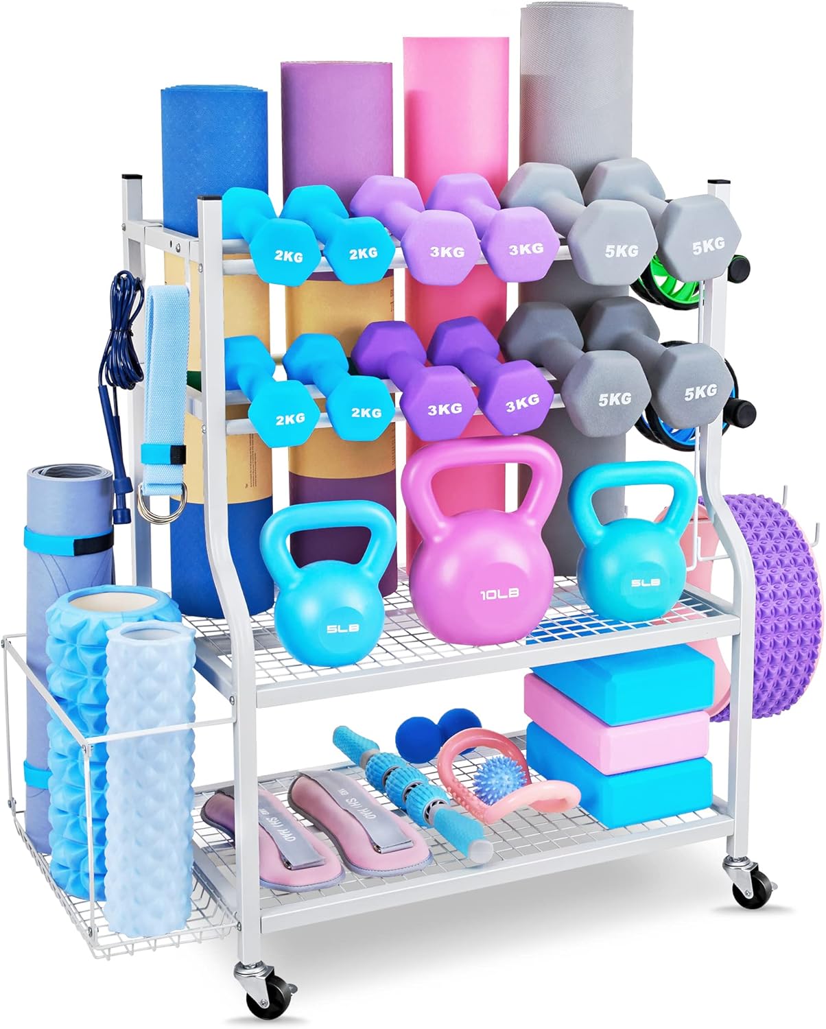 Ultimate Gym Storage Solution: Dumbbell/Yoga Rack