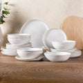 AmorArc Ceramic Dinnerware Set 24pc - Handmade Reactive Glaze Service