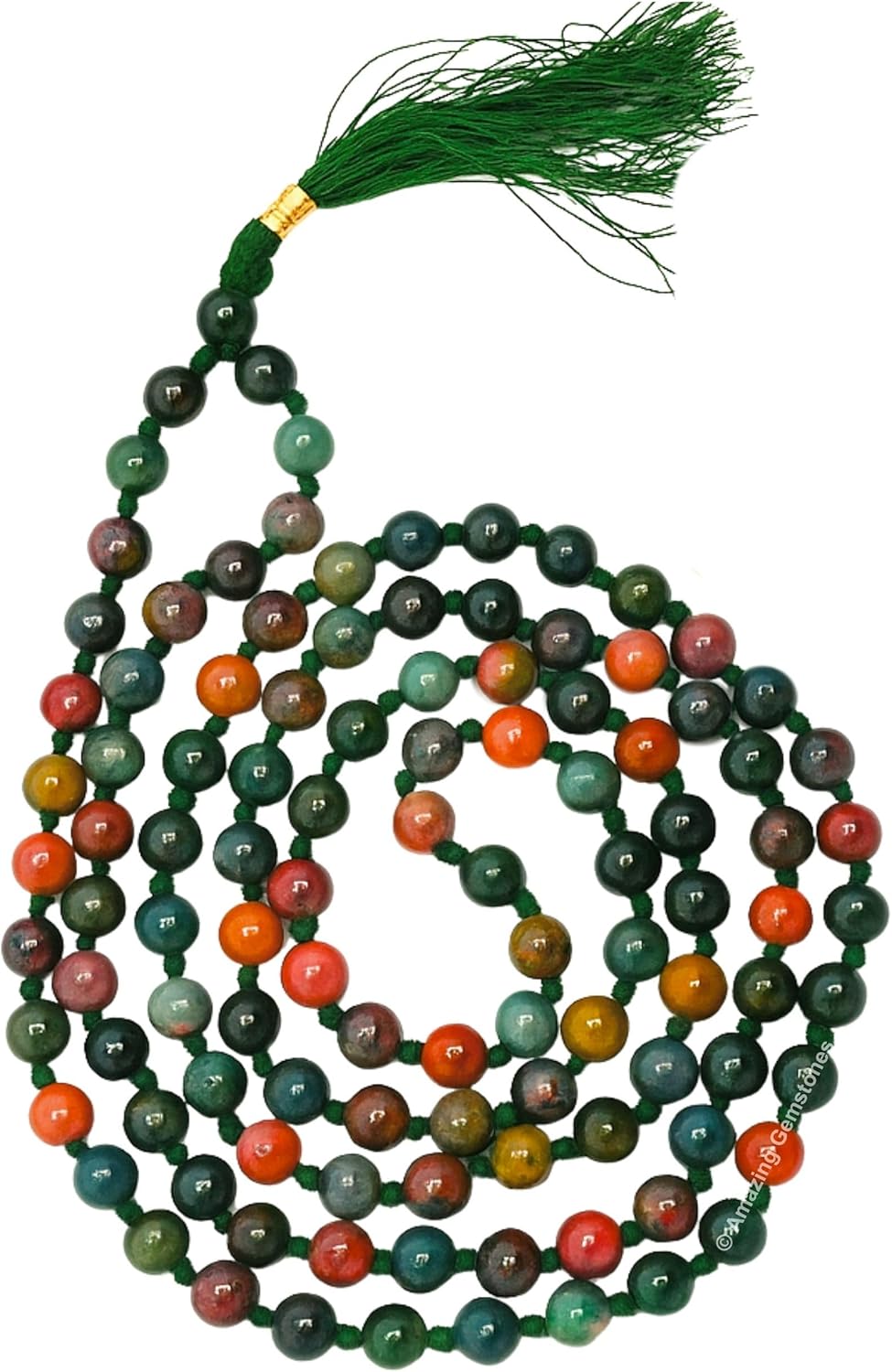 Authentic Gemstone Crystal Mala Beads for Meditation Practice