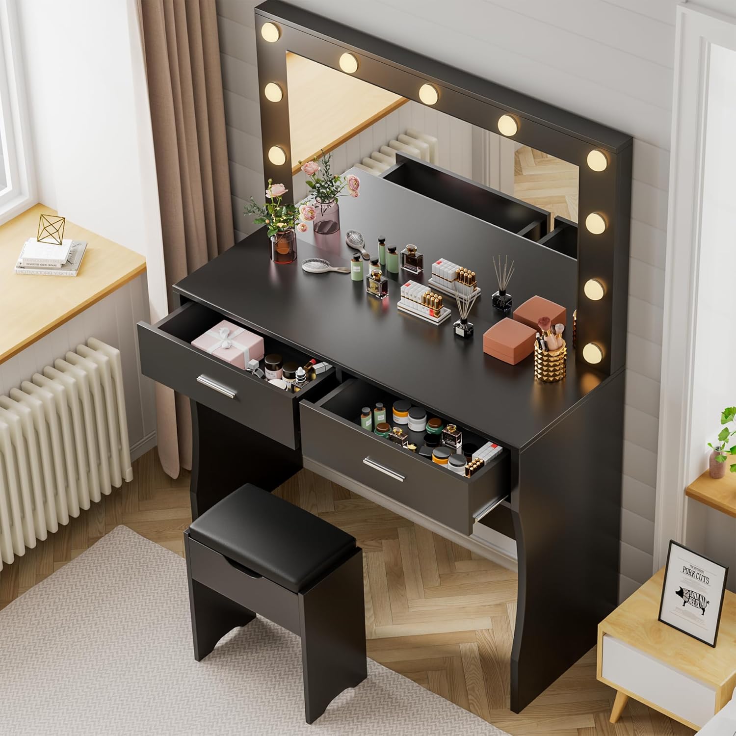 11-Light Vanity Desk Set for Bedroom