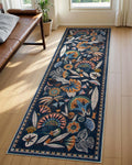 Egypt Floral Kitchen Runner Rug 2 x 8 - Washable Non Skid Runner